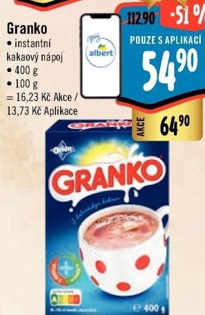 Instantní kakao Granko