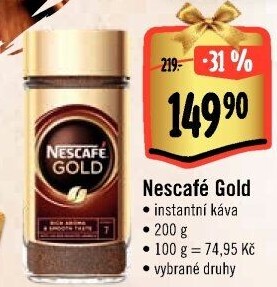Instantní kávy Nescafé Gold