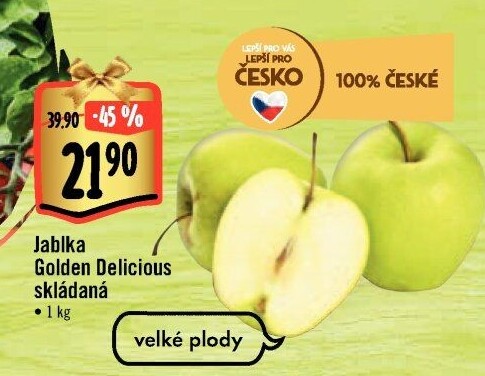 Jablka Golden Delicious