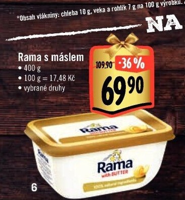 Margarín s máslem Rama