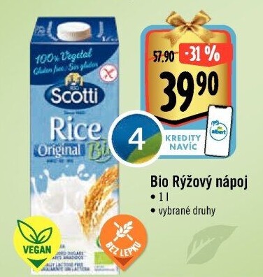 Nápoj rýžový bio Riso Scotti