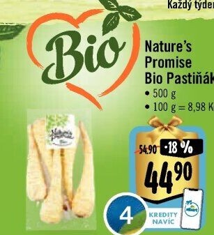 Pastiňák bio Nature'