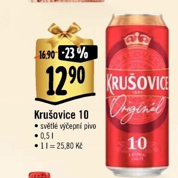 Pivo světlé výčepní 10° Krušovice