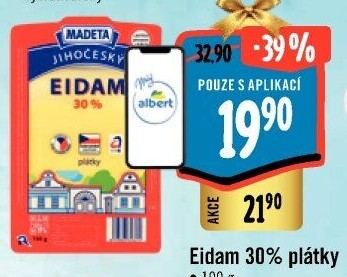 Sýr Eidam Jihočeský 30% Madeta