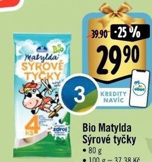 Sýrové tyčky bio Matylda Milko