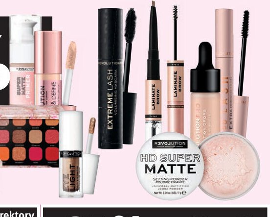 Makeup Revolution produkty (řasenka, oční linky, tužky, paletky, pudr)
