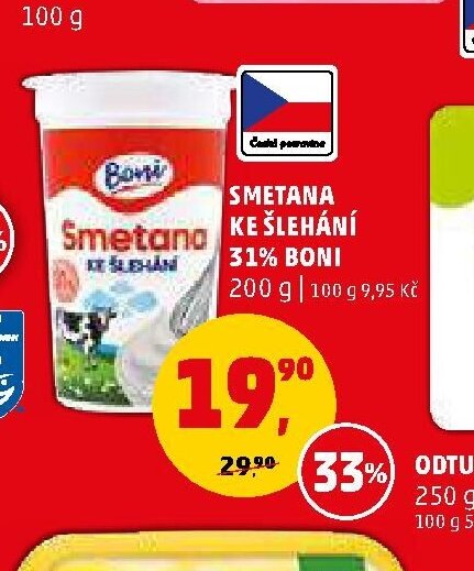 Smetana ke šlehání Boni