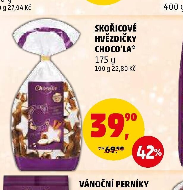 SKOŘICOVÉ HVĚZDIČKY CHOCO'LA*