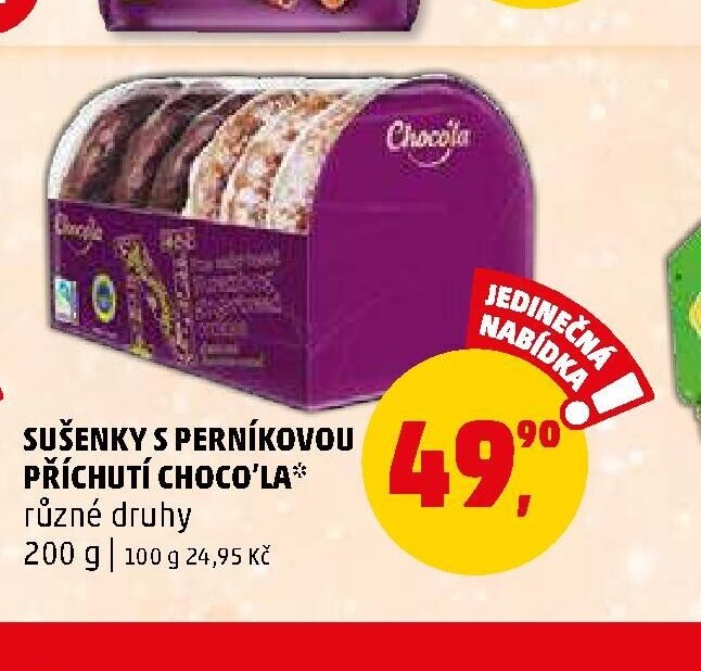 SUŠENKY S PERNÍKOVOU PŘÍCHUTÍ CHOCO'LA*