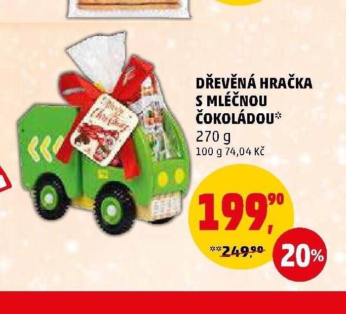 DŘEVĚNÁ HRAČKA S MLÉČNOU ČOKOLÁDOU*