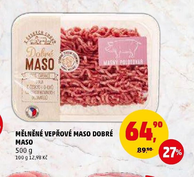 MĚLNĚNÉ VEPŘOVÉ MASO DOBRÉ MASO