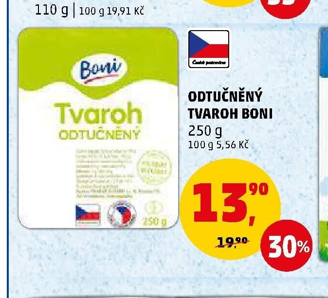 ODTUČNĚNÝ TVAROH BONI