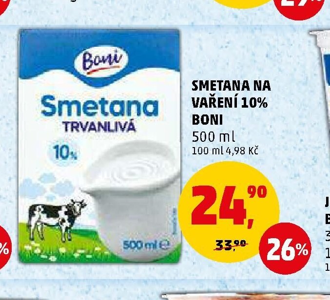 SMETANA NA VAŘENÍ 10% BONI