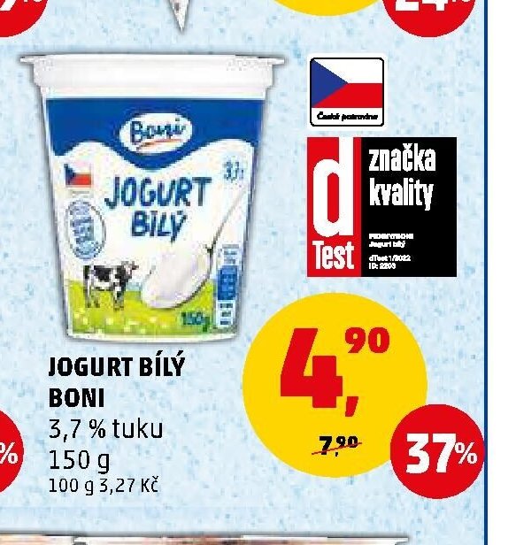 JOGURT BÍLÝ BONI