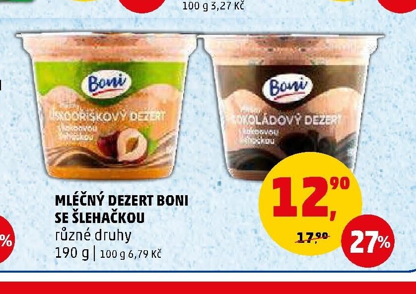 MLÉČNÝ DEZERT BONI SE ŠLEHAČKOU