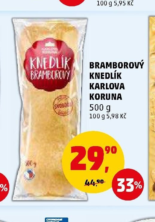 Bramborový knedlík Karlova Koruna