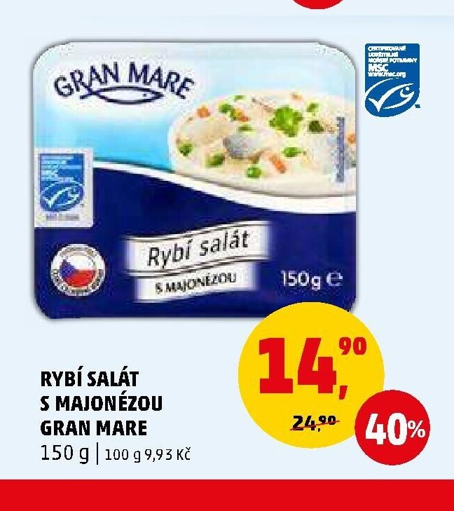 Rybí salát s majonézou Gran Mare