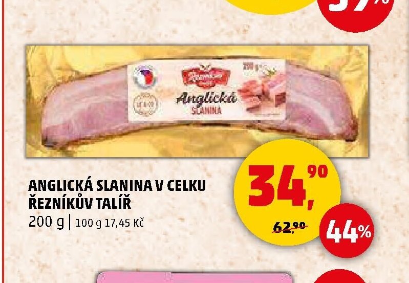 ANGLICKÁ SLANINA V CELKU ŘEZNÍKŮV TALÍŘ