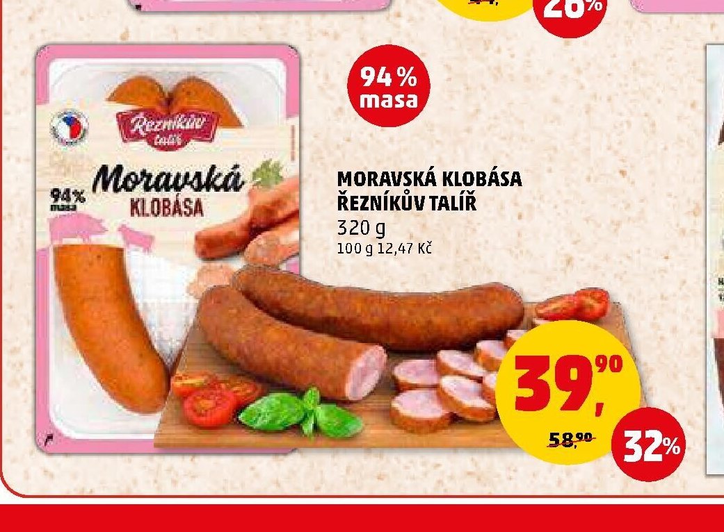 MORAVSKÁ KLOBÁSA ŘEZNÍKŮV TALÍŘ