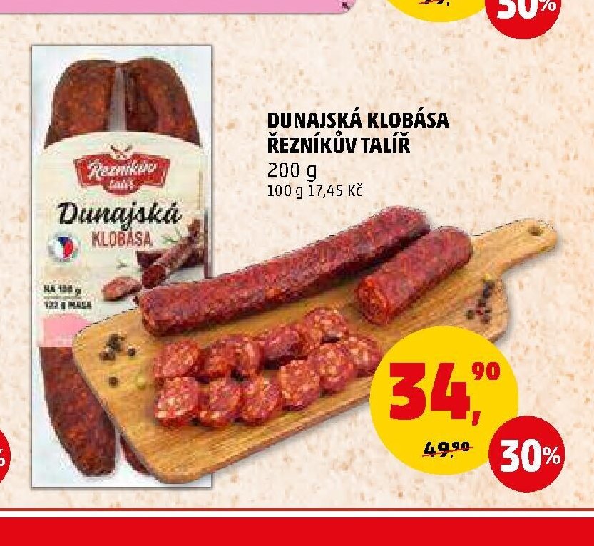 DUNAJSKÁ KLOBÁSA ŘEZNÍKŮV TALÍŘ