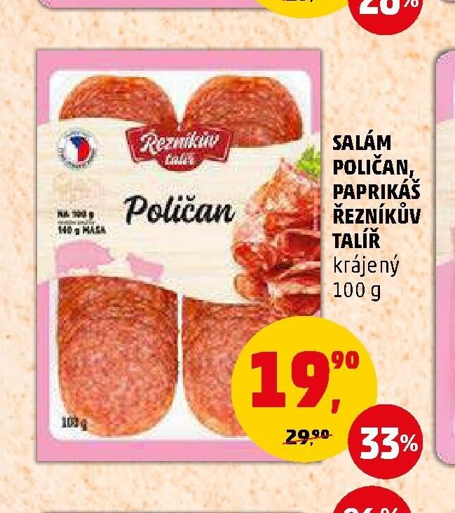 Salám Poličan, paprikáš Řezníkův talíř