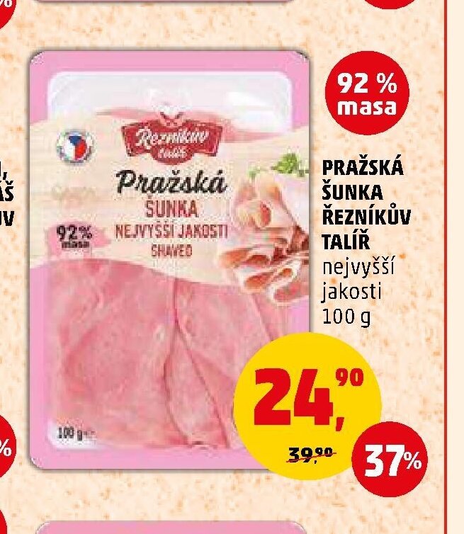 Pražská šunka Řezníkův talíř