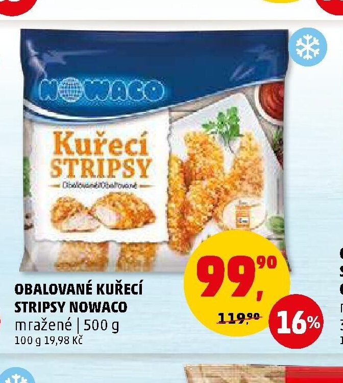 Obalované kuřecí stripsy Nowaco
