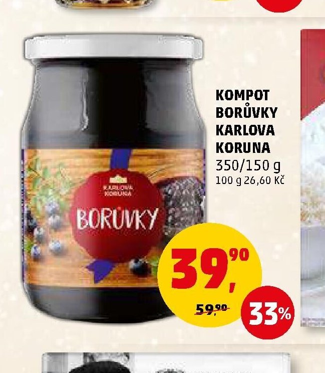 Kompot borůvky Karlova Koruna