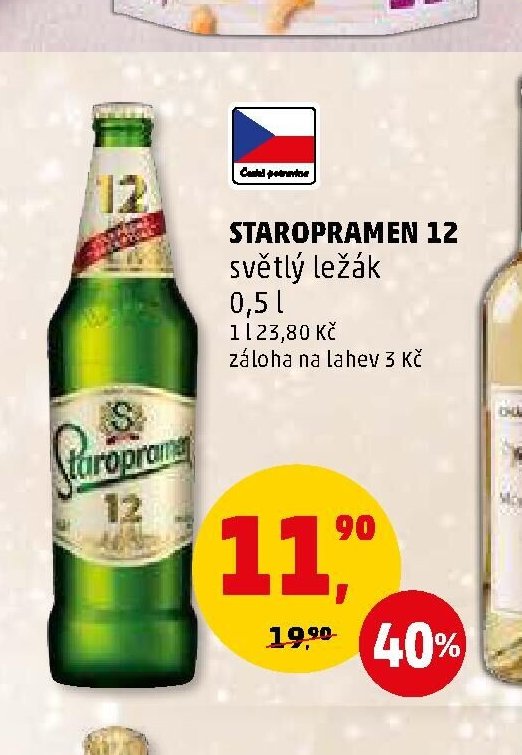 STAROPRAMEN 12 světlý ležák 0,5 l