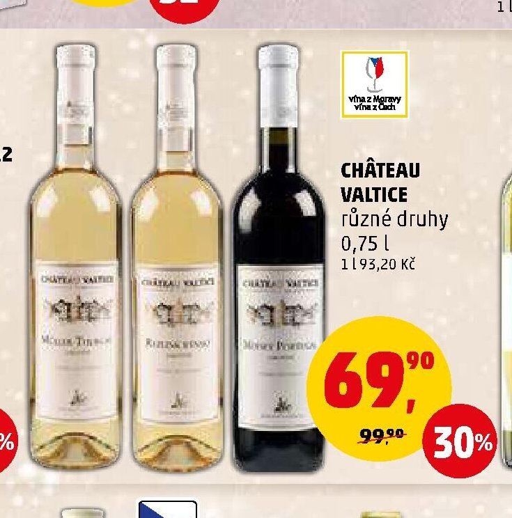 CHÂTEAU VALTICE různé druhy 0,75 l