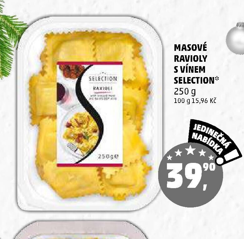MASOVÉ RAVIOLY S VÍNEM SELECTION