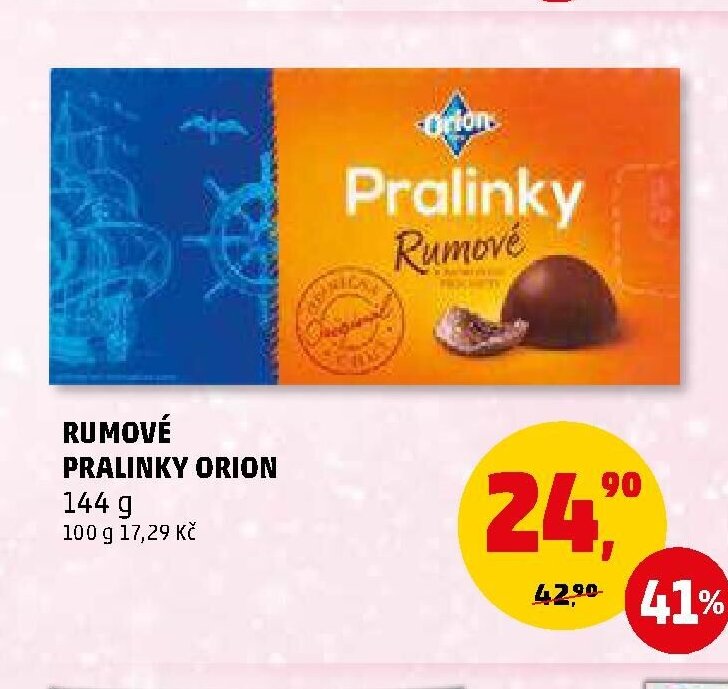 RUMOVÉ PRALINKY ORION