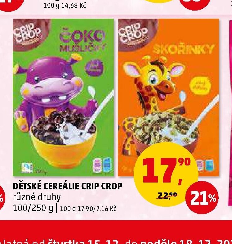 DĚTSKÉ CEREÁLIE CRIP CROP
