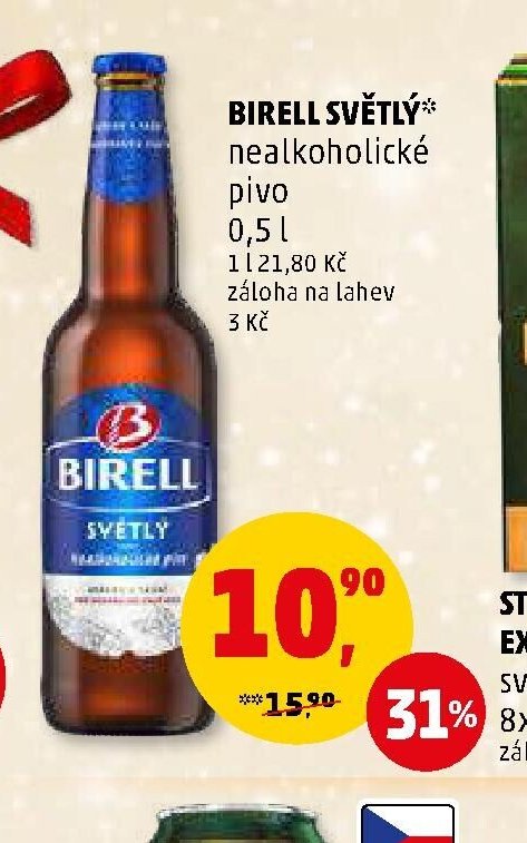 Birell světlý nealkoholické pivo 0,5 l