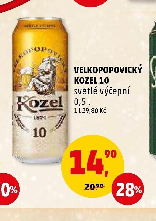 Velkopopovický Kozel 10 světlé výčepní 0,5 l