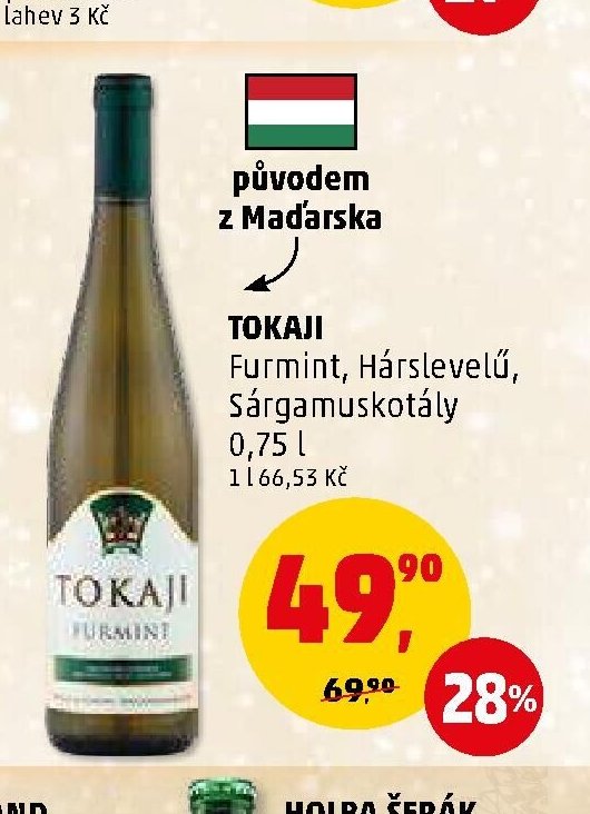 Tokaji Furmint, Hárslevelű, Sárgamuskotály 0,75 l