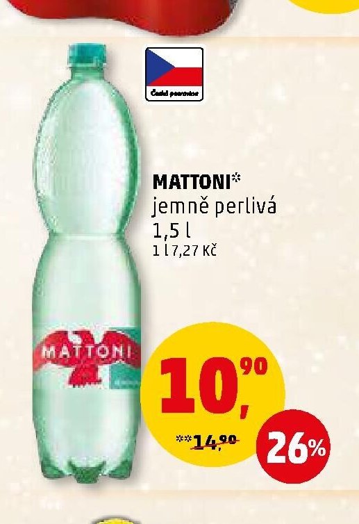 MATTONI* jemně perlivá 1,5 l