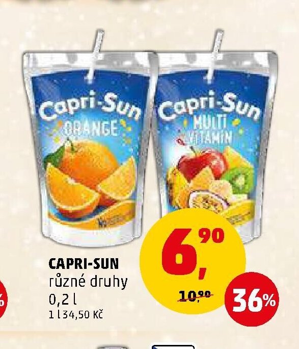 CAPRI-SUN různé druhy 0,2 l