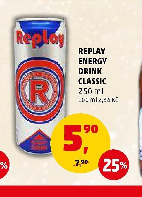 REPLAY ENERGY DRINK CLASSIC 250 ml