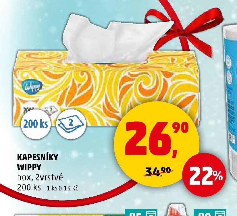 KAPESNÍKY WIPPY box, 2vrstvé