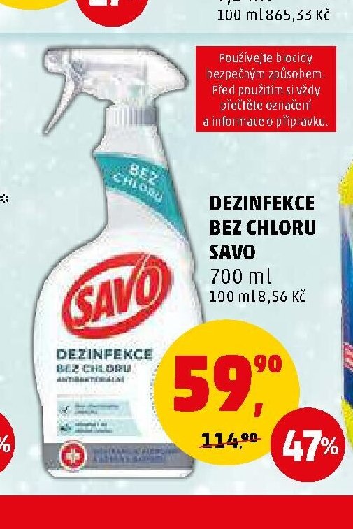 DEZINFEKCE BEZ CHLORU SAVO