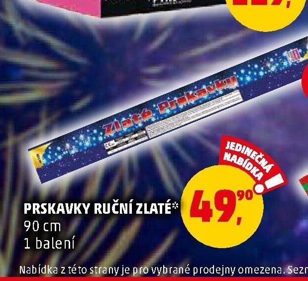 Prskavky ruční zlaté