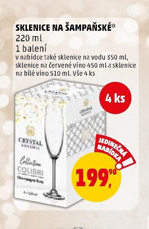 SKLENICE NA ŠAMPAŇSKÉ