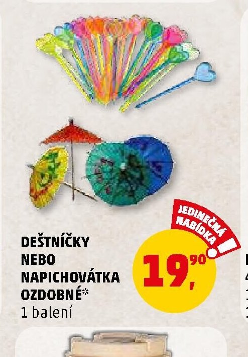 DEŠTÍČKY NEBO NAPICHOVÁTKA OZDOBNÉ