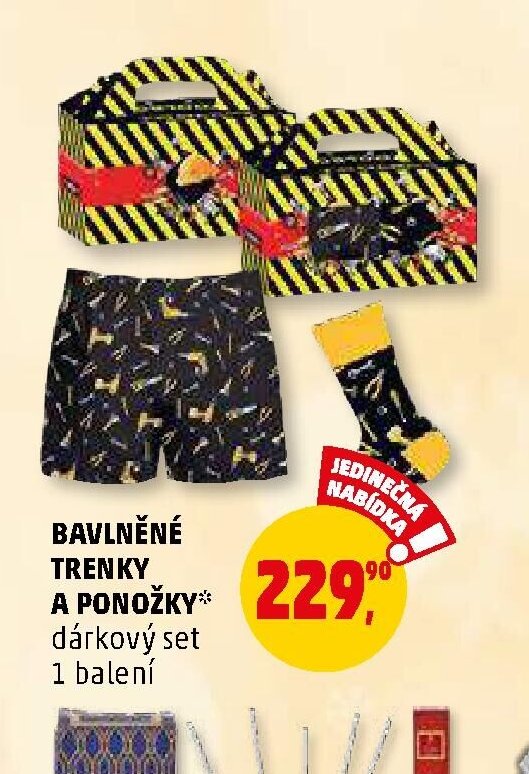 BAVLNĚNÉ TRENKY A PONOŽKY dárkový set