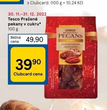 Tesco Pražené pekany v cukru 100 g