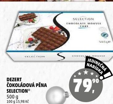 Dezert čokoládová pěna Selection