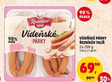 Párky vídeňské Řezníkův talíř