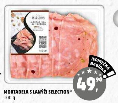 Salám Mortadella s lanýži Selection