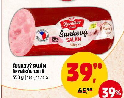 Salám šunkový Řezníkův talíř